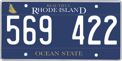 RI license plate 569422