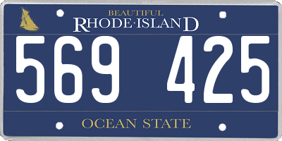 RI license plate 569425