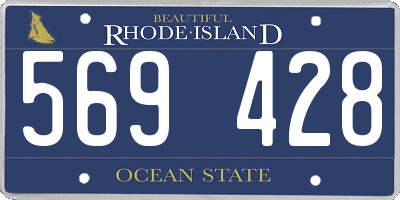 RI license plate 569428