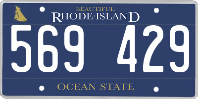 RI license plate 569429