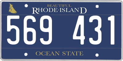 RI license plate 569431