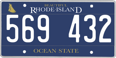 RI license plate 569432