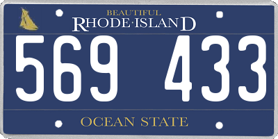 RI license plate 569433
