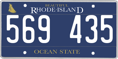 RI license plate 569435
