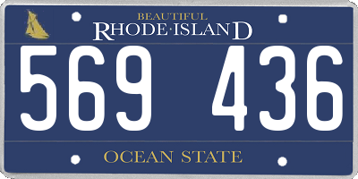 RI license plate 569436