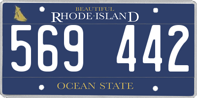 RI license plate 569442