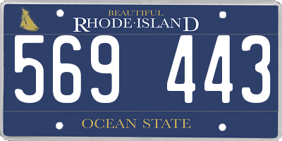 RI license plate 569443
