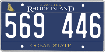RI license plate 569446
