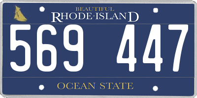 RI license plate 569447