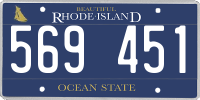 RI license plate 569451