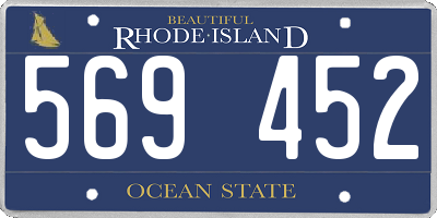 RI license plate 569452