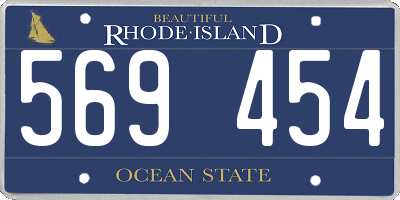 RI license plate 569454
