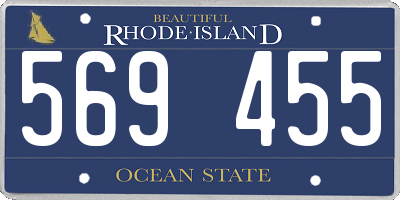 RI license plate 569455