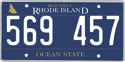 RI license plate 569457