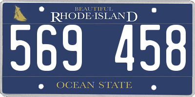 RI license plate 569458