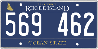 RI license plate 569462