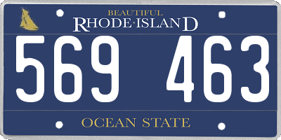RI license plate 569463