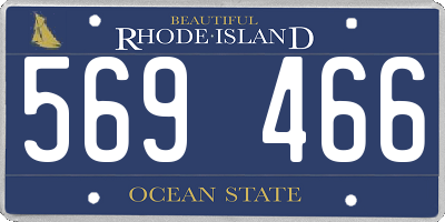 RI license plate 569466