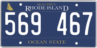 RI license plate 569467