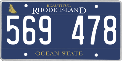 RI license plate 569478