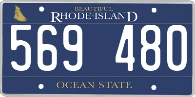 RI license plate 569480