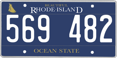 RI license plate 569482