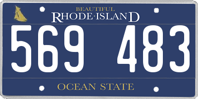 RI license plate 569483