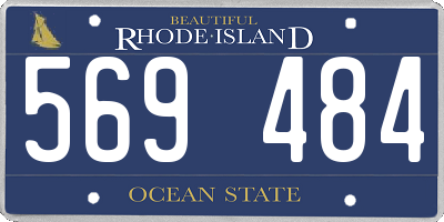 RI license plate 569484
