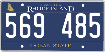 RI license plate 569485