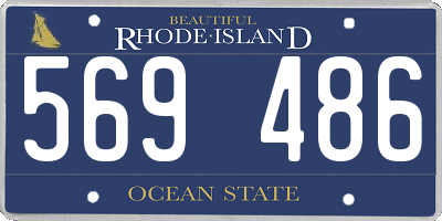 RI license plate 569486