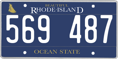 RI license plate 569487