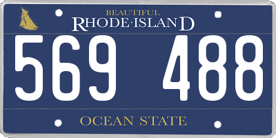 RI license plate 569488