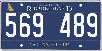 RI license plate 569489