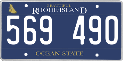 RI license plate 569490
