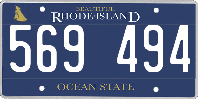 RI license plate 569494