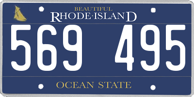 RI license plate 569495