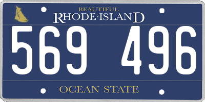 RI license plate 569496