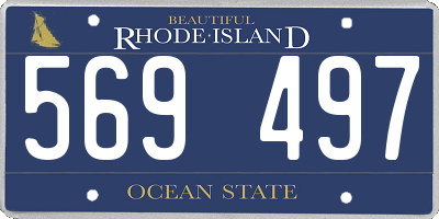 RI license plate 569497