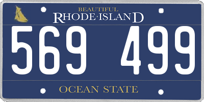 RI license plate 569499