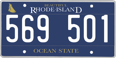 RI license plate 569501