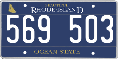 RI license plate 569503
