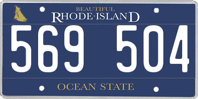 RI license plate 569504