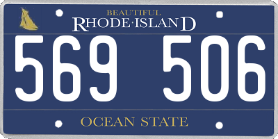 RI license plate 569506