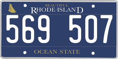 RI license plate 569507