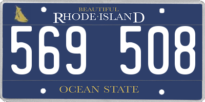 RI license plate 569508