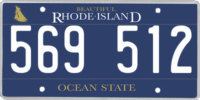 RI license plate 569512