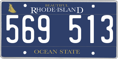 RI license plate 569513