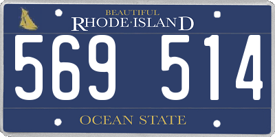 RI license plate 569514