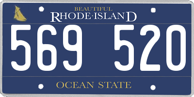 RI license plate 569520