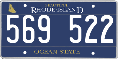 RI license plate 569522
